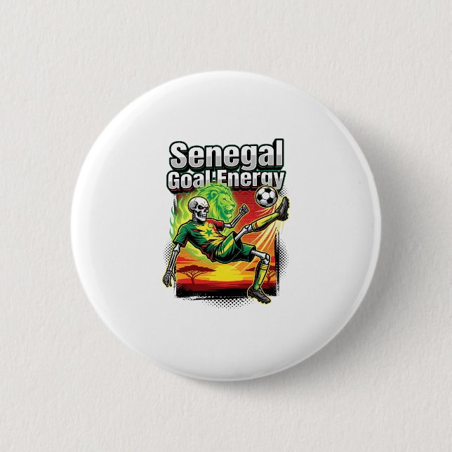 Senegal Goal Energy Skeleton Striker Nations Creat Button (Front)