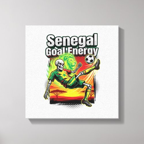 Senegal Goal Energy Skeleton Striker Nations Creat Canvas Print
