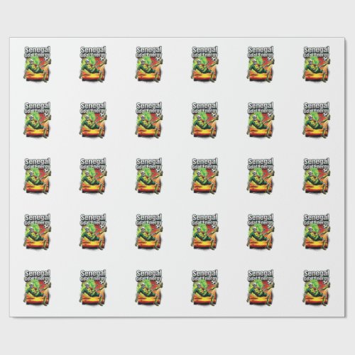 Senegal Goal Energy Skeleton Striker Nations Creat Wrapping Paper