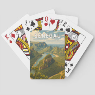 Senegal Illustration Travel Art Vintage Poker Cards