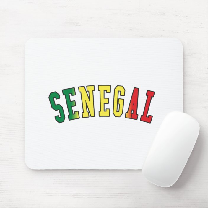 Senegal in National Flag Colors Mouse Pad