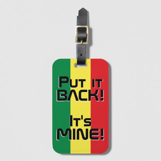 Senegal National Flag Funny Patriotic Luggage Tag (Front Vertical)