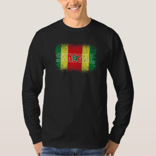 Senegal National Flag Vintage Grunge Senegalese So T-Shirt