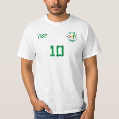 Senegal National Football Team Soccer Retro Jersey T_Shirt