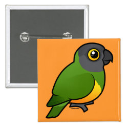 Birdorable Senegal Parrot Square Button