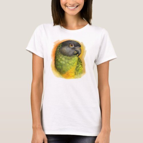 Senegal parrot realistic painting T_Shirt