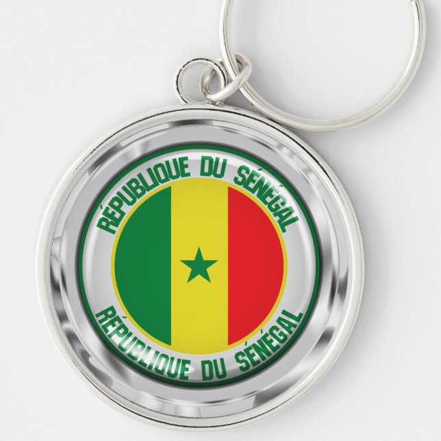 Senegal Round Emblem Keychain (Front)