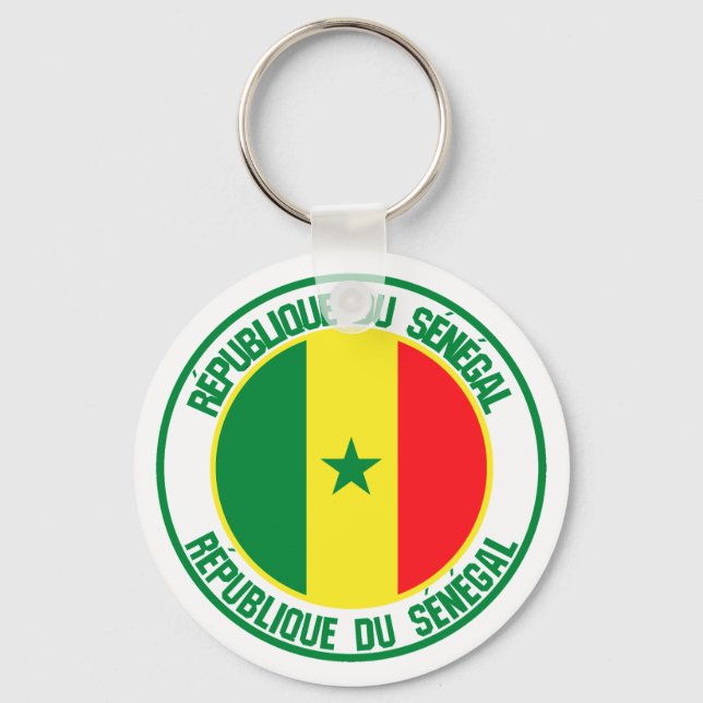 Senegal Round Emblem Keychain (Front)