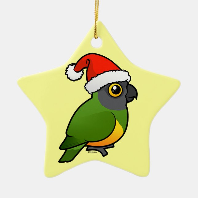 Senegal Santa Ceramic Ornament (Front)