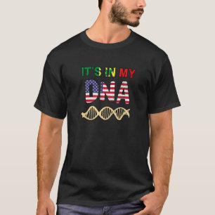 Senegal Senegalese America American Flag Hand Mixe T-Shirt