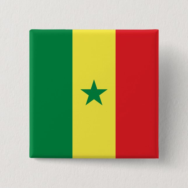 Senegal (Senegalese) Flag Button (Front)