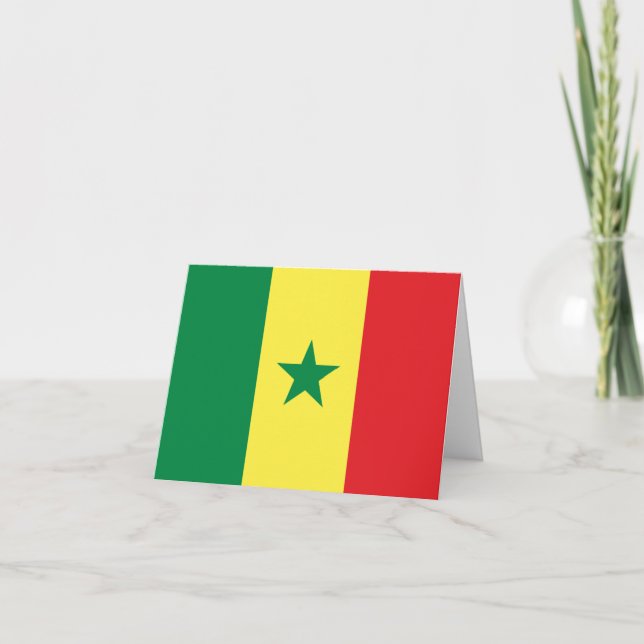 Senegal (Senegalese) Flag Card (Front)