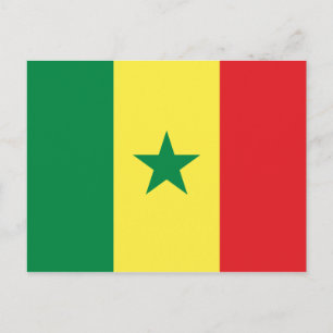 Senegal (Senegalese) Flag Postcard