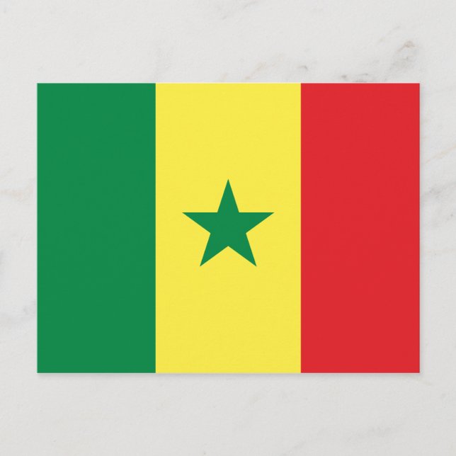 Senegal (Senegalese) Flag Postcard (Front)