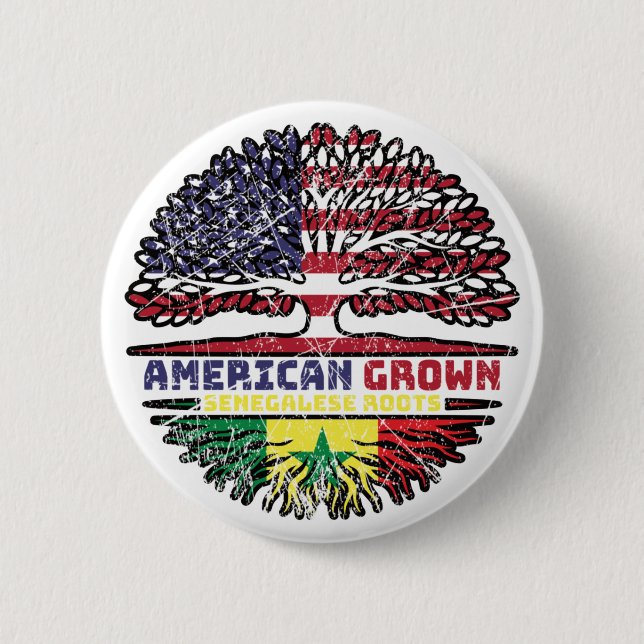 Senegal Senegalese US American USA United States Button (Front)