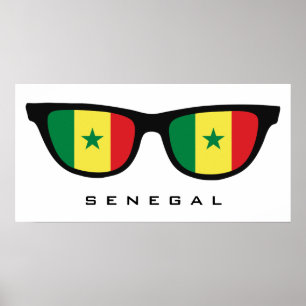 Senegal Shades custom text & color poster