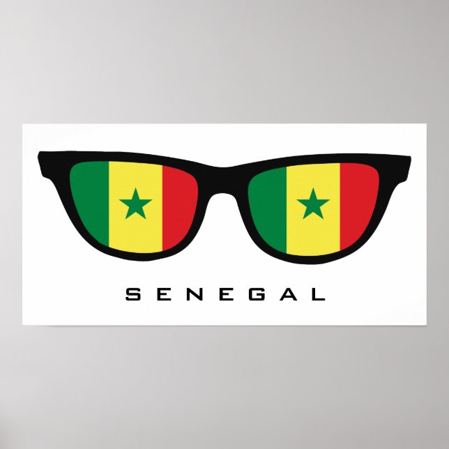 Senegal Shades custom text & color poster (Front)