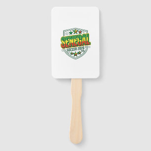 Senegal Soccer 2026 Soccer Bold Country Typography Hand Fan