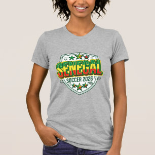 Senegal Soccer 2026 Soccer Bold Country Typography T-Shirt
