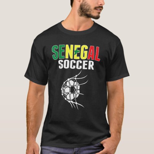 Senegal Soccer Ball In Net  Senegalese Football Su T_Shirt