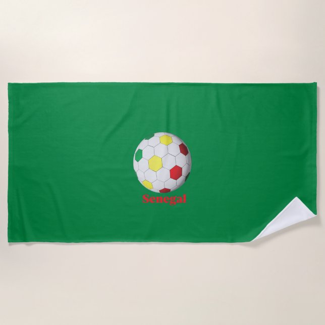 Senegal soccer beach towel (Front)