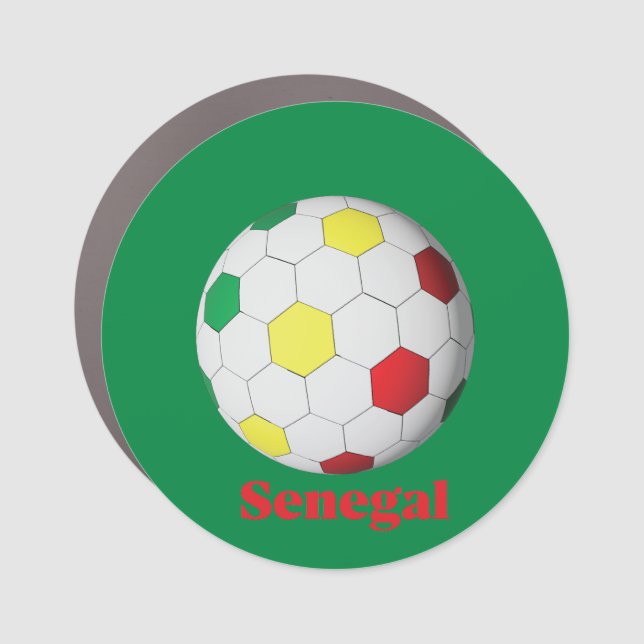 Senegal Soccer Car Magnet (Front)
