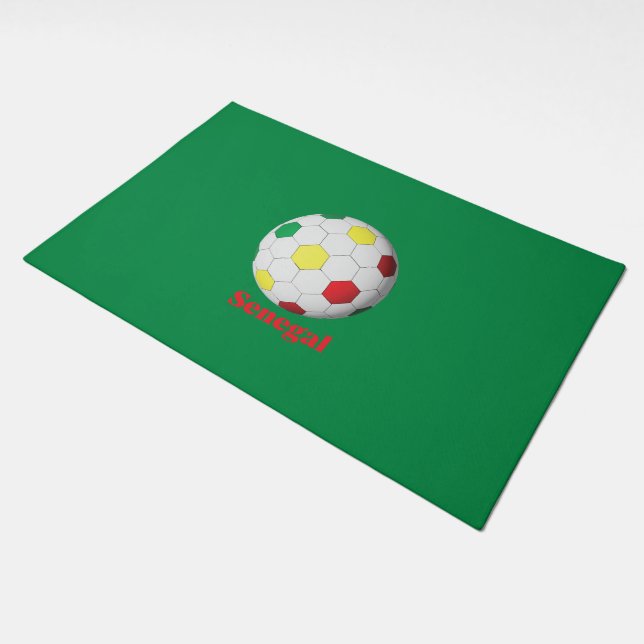 Senegal soccer doormat (Angled)