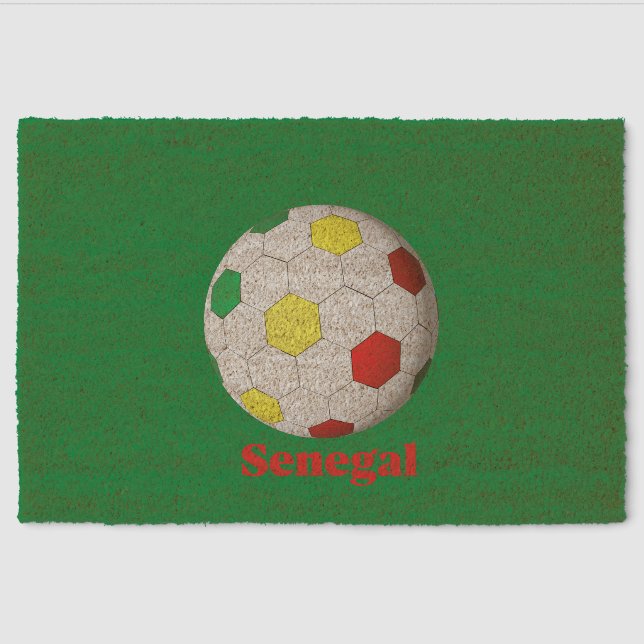 Senegal soccer fiber doormat (Front)
