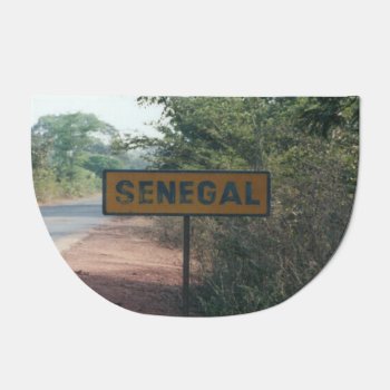 Senegal  Tafel  Zeichen Doormat by MehrFarbeImLeben at Zazzle