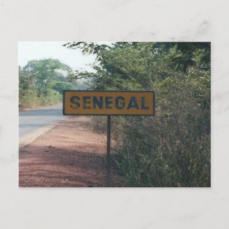 Senegal, Tafel, Zeichen Postcard