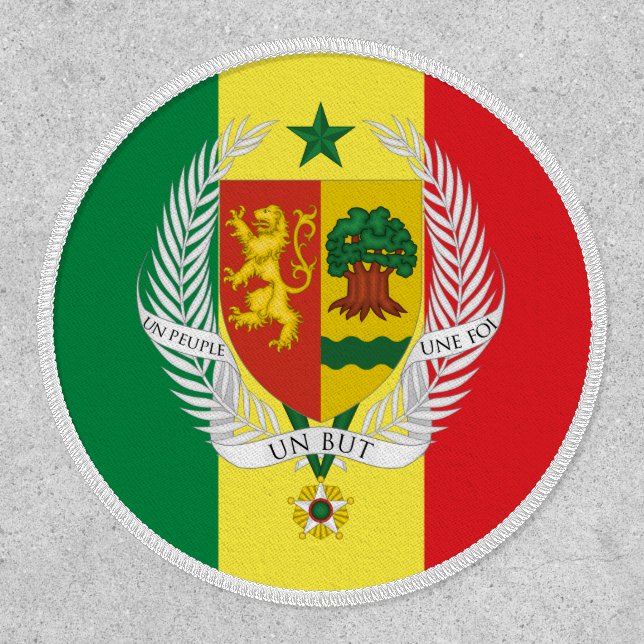 Senegalese Flag & Coat of Arms, Flag of Senegal Patch (Front)