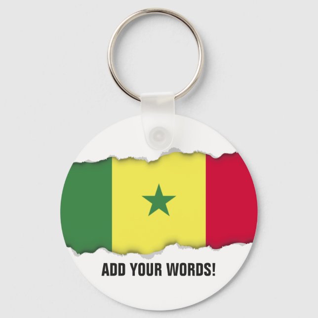 Senegalese Flag Keychain (Front)
