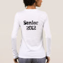 Senior 2012 Apparel (Black) Personalize Back Long Sleeve T-Shirt
