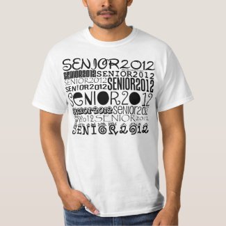 Senior 2012 Apparel (Black) Personalize Back T-Shirt