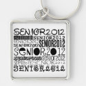 Senior 2012 Square Keychain (Black)
