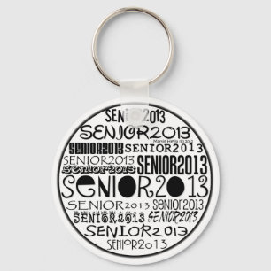 Senior 2013 Round Keychain (Black)