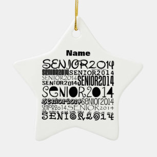 Senior 2014 - (Personalize) - Rearview Mirror Orna Ceramic Ornament