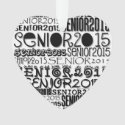 Senior 2015 Heart - Rearview Mirror Ornament