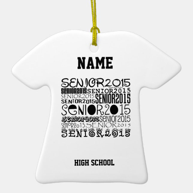 Senior 2015 - Rearview Mirror Ornament (Front)