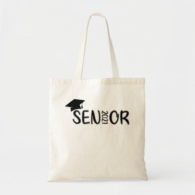 Senior 2021 Graduation, Class of 2021, Senior 2021 Tote Bag (Front)