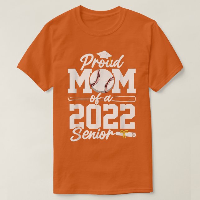 Senior 2022 Baseball Player Class Of 2022 Graduate T-Shirt (Design Front)