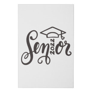 Senior 2022, Grad, Graduation Cap class Faux Canvas Print