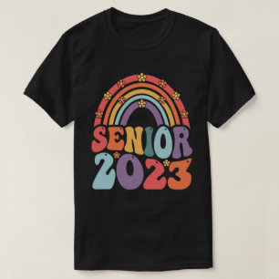 Senior 2023 Boho Rainbow Class Of 2023 Graduation  T-Shirt