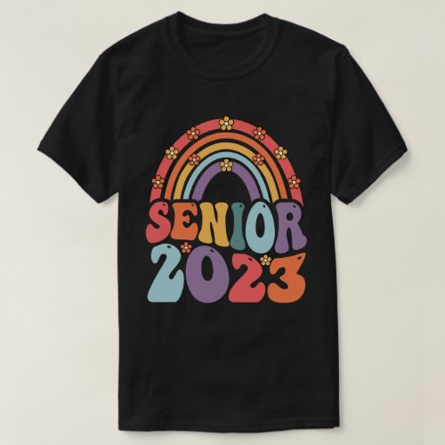 Senior 2023 Boho Rainbow Class Of 2023 Graduation  T_Shirt