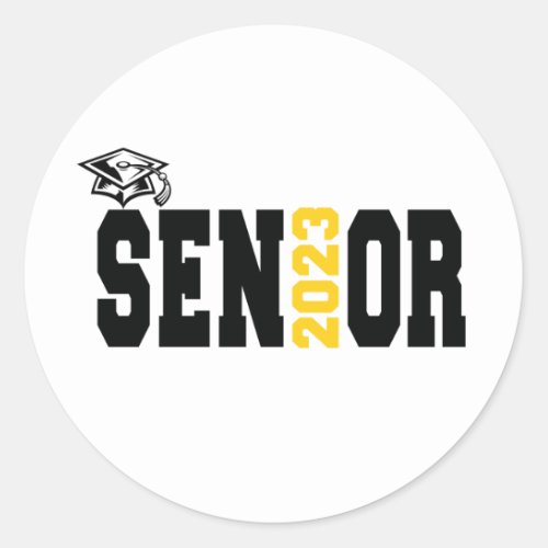 Senior 2023 Graduation Gift Class Of 2023  Classic Round Sticker