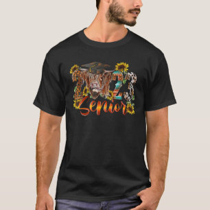 Senior 2023 Highland Cow Western Graduation Class T-Shirt