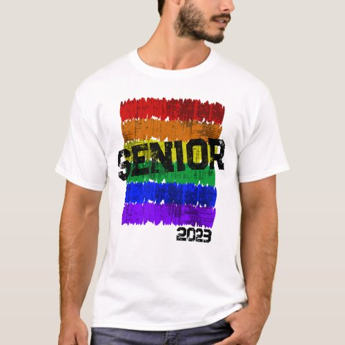 Senior 2023 Vintage Gay Pride T_Shirt