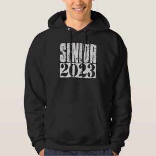 Senior 2023 Vintage Text Hoodie