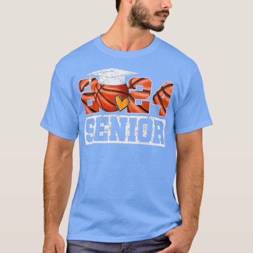 Senior 2024 Class of 2024 Basketball Players Gradu T_Shirt