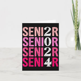 Senior 2024 class of 2024 for graduation high card